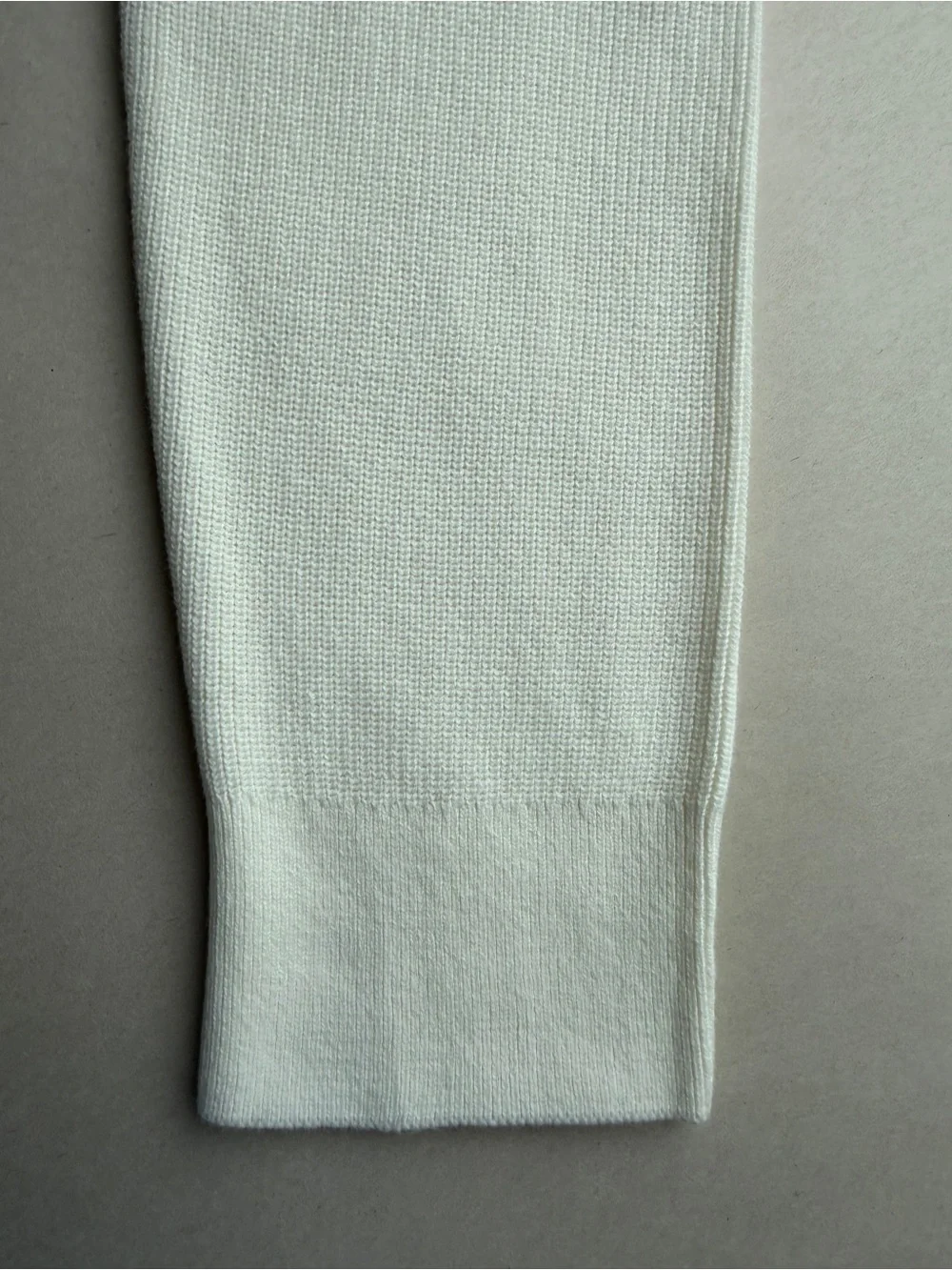NWT J. Crew Me’s Ivory Ribbed Cotton Quarter-Zip Sweater Polo Size L